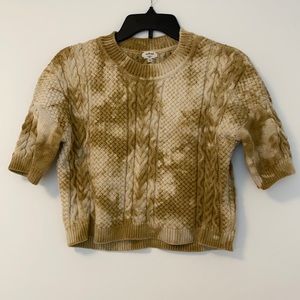 Aritzia Wilfred tie dye cable knit sweater